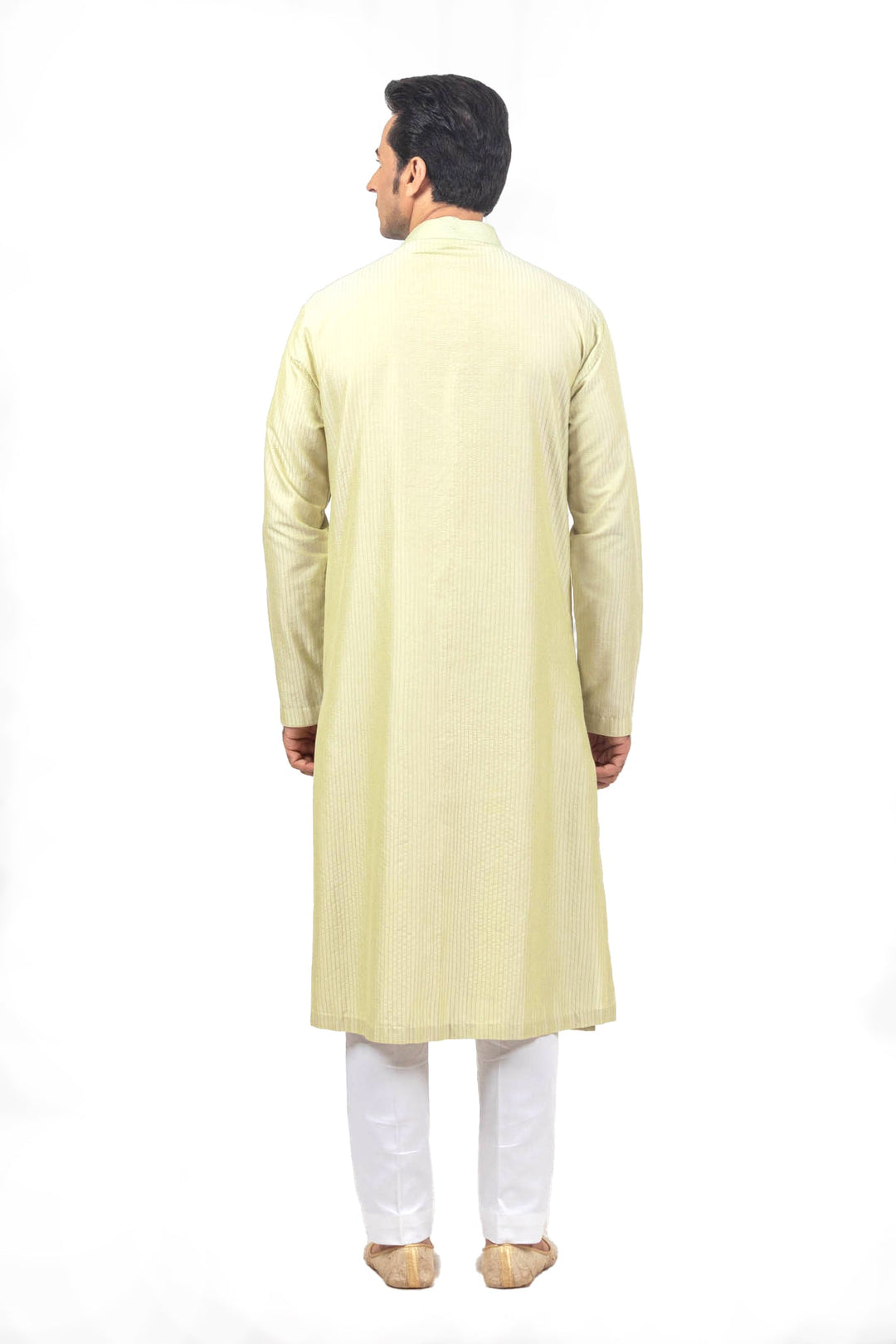 Green Textured Kurta Set