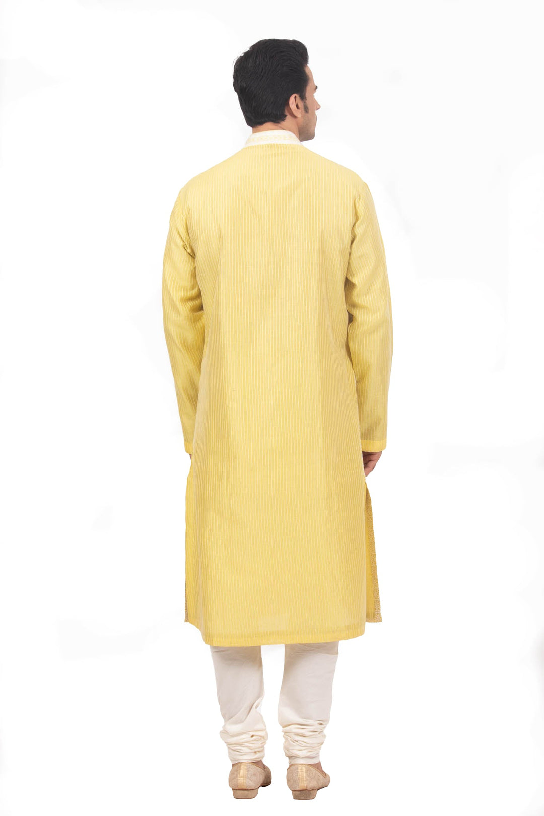 Yellow Lazer Cut Kurta Set