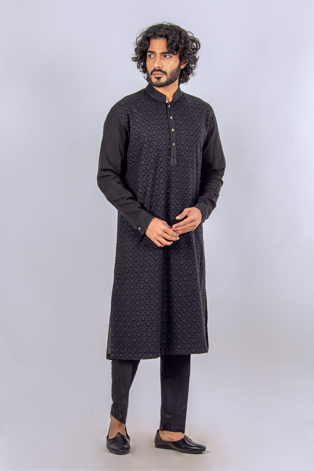 ALLOVER MACHINE EMBROIDERY KURTA