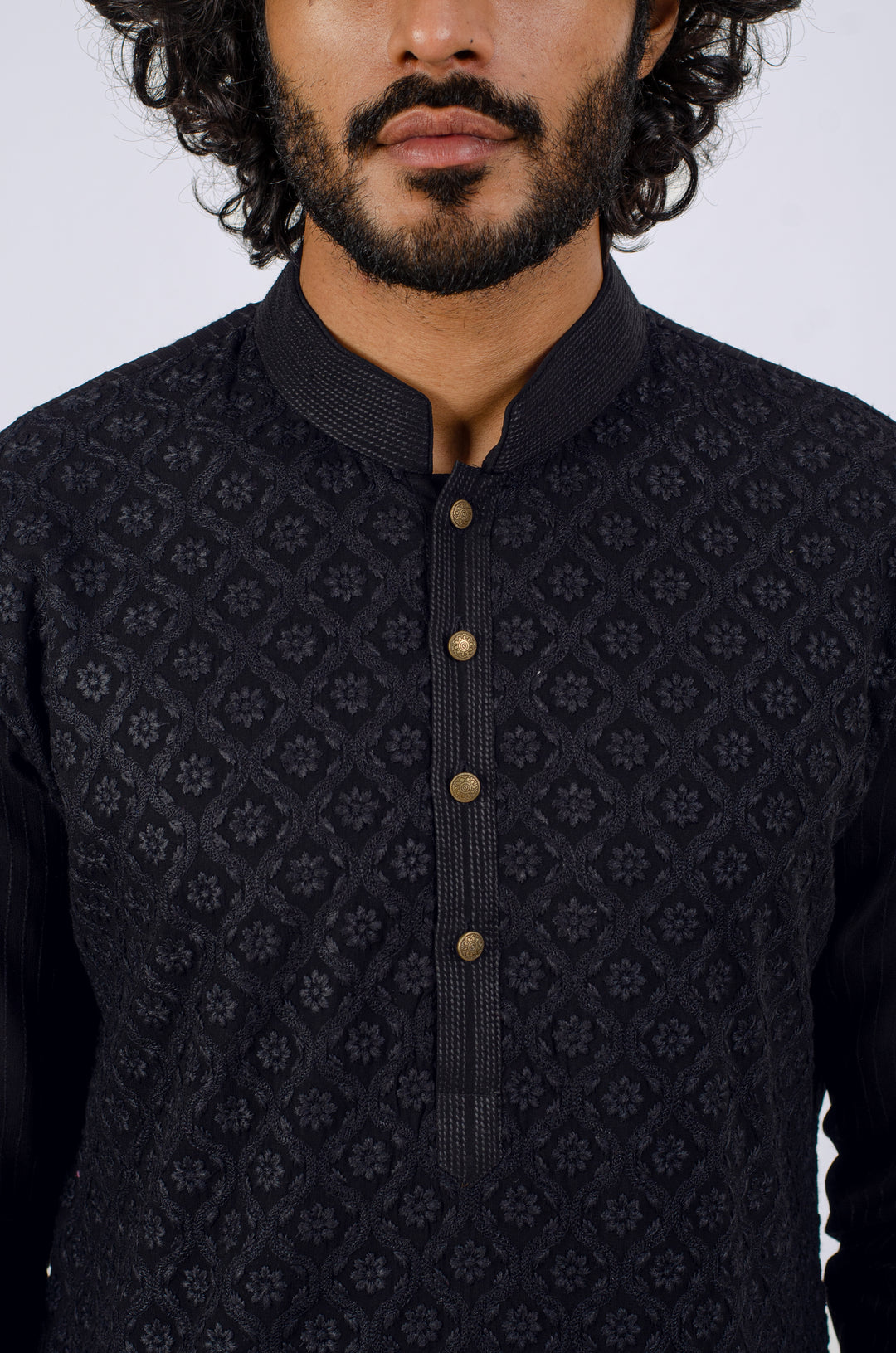 ALLOVER MACHINE EMBROIDERY KURTA