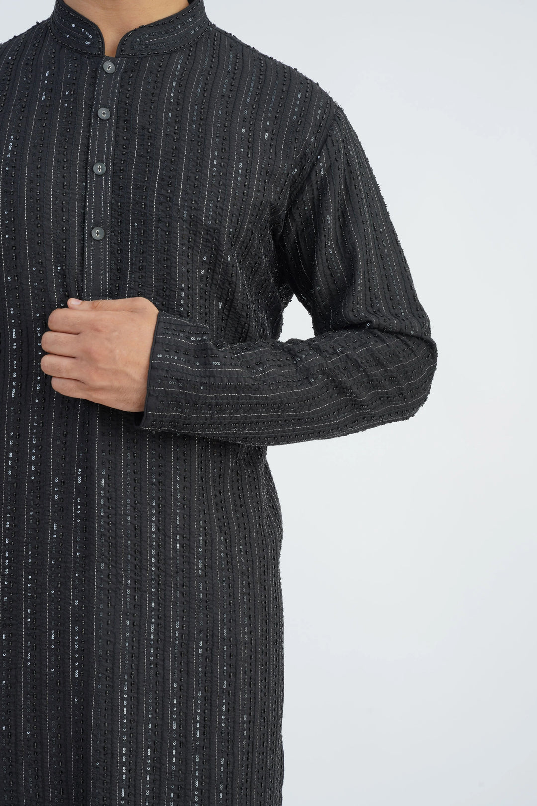 Black Sequined Kurta set